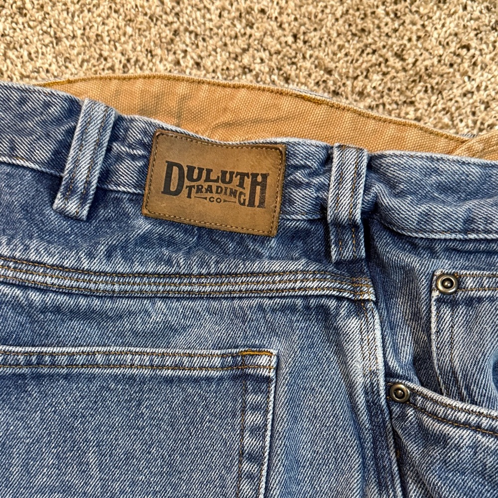 Duluth Trading Co Men's Relaxed Fit Blue Insulated Jeans